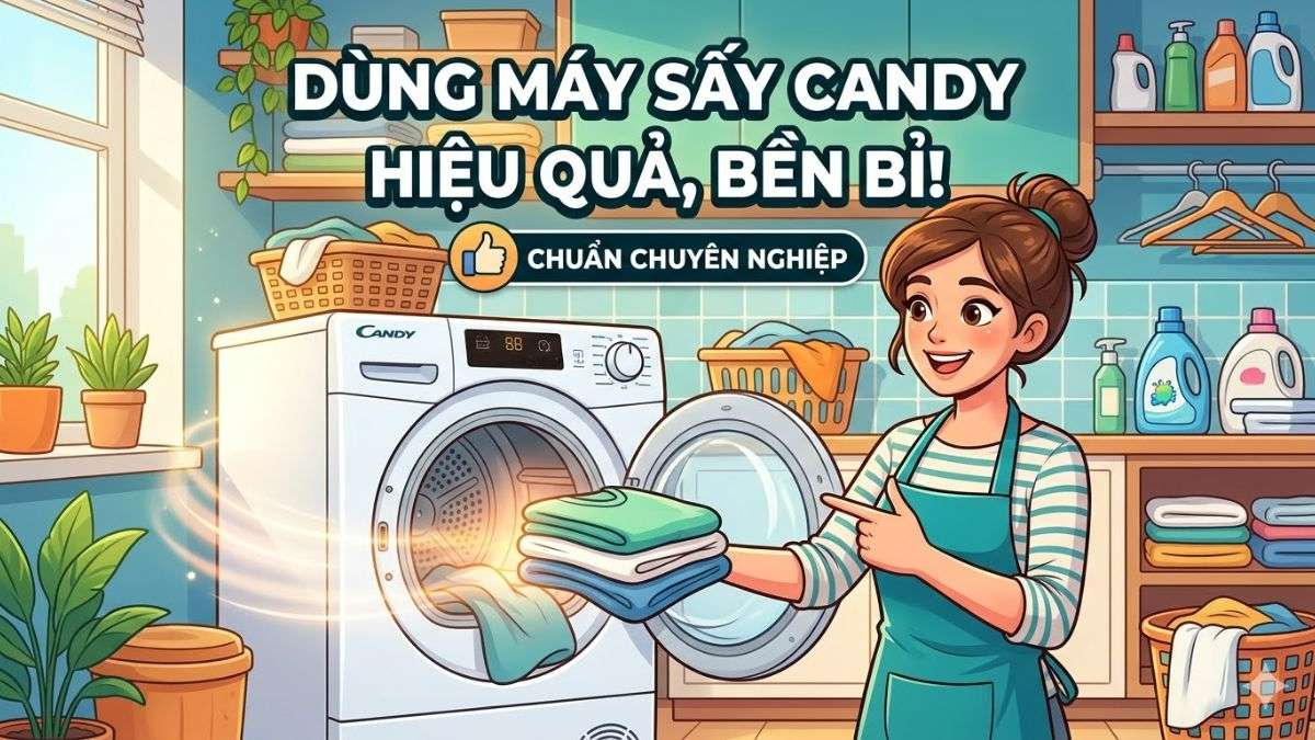 Cách sử dụng máy sấy Candy hiệu quả, bền bỉ như thợ chuyên nghiệp